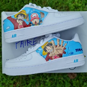 کفش اسپرت ONE PIECE کاستوم کتانی انیمه وان پیس ایرفورس نایک nike air force کد 84081