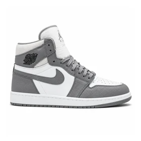 کفش و کتانی مردانه و زنانه ساق‌دار مدل NIKE JORDAN 1 رنگ سفید طوسی کد 2121