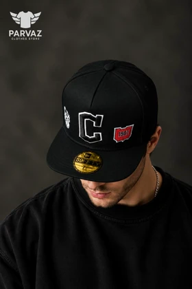 کلاه کپ بک فیت مستر کوالیتی وارداتی FIFTY 59 مدل Chicago Cubs _ تمام مشکی