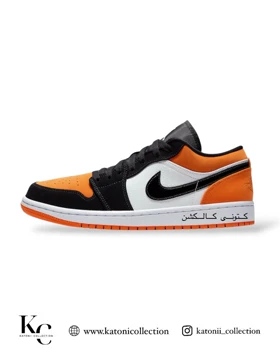 کتانی ویتنامی نایکی ایر جردن وان لو بدون ساق مشکی نارنجی Nike air jordan 1 Low shattered Backboard