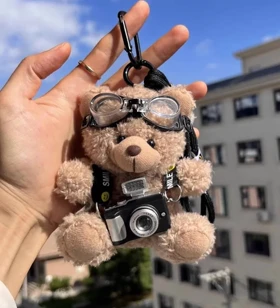 آویز کیف فانتزی خرس عینکی، استایلی متفاوت و جذاب