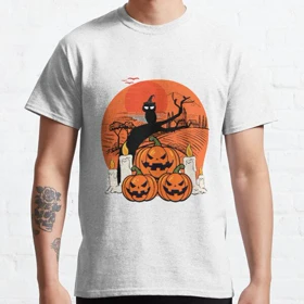 تیشرت Nightmare Before Christmas طرح Vintage Pumpkin Scene Halloween کد 260688