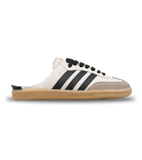 کفش آدیداس سامبا اسلاید کرم مشکی مدل 9175 کتانی Adidas Samba مردانه و زنانه