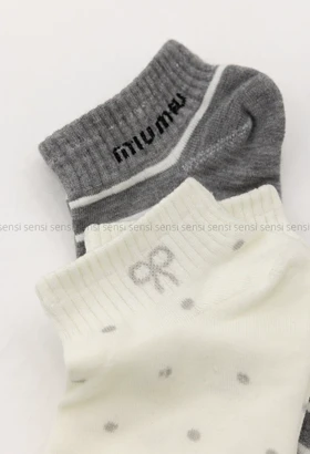 جوراب طرح دار پنبه کد1005205