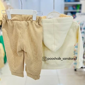 ست هودی و شلوار نوزاد دخترانه طرح خرگوش