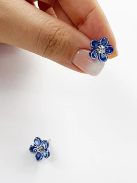 گوشواره کریستال گل