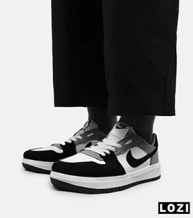کفش کتانی مردانه طوسی مشکی سفید نایک NIKE SB