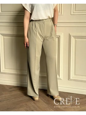 شلوار واید دو پیله کجراه قد 108