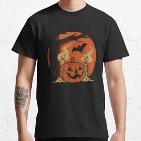 تیشرت Nightmare Before Christmas طرح Vintage Pumpkin Scene Halloween کد 260827