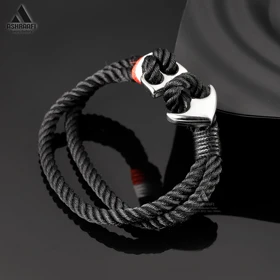 دستبند لنگر Anchor Rope Bracelet K1 (مشکی)