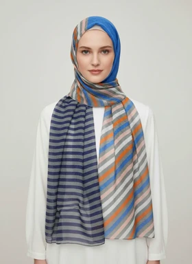 شال رنگین کمان نخی