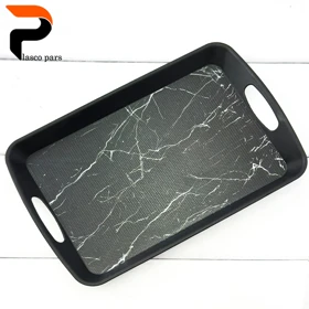 سینی مستطیل چاپدار گلد