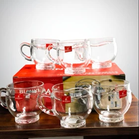 لیوان 6 عددی چای خوری دسته دار گرد