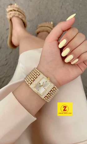 ساعت نگینی رنانه تیفانی مربعی مجلسی