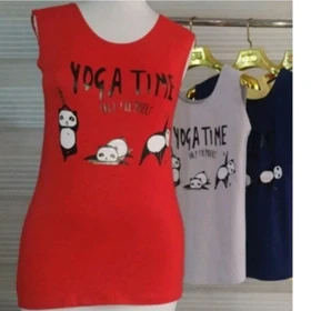 تاپ زنانه ویسکوز طرح پاندا