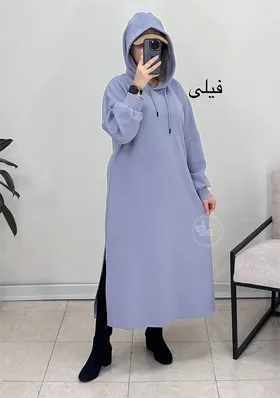 پیراهن ماکسی کلاه دار