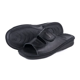 صندل چرم مردانه مدل چسبی