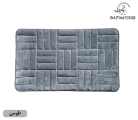 پادری مخمل طرح آجر 45*75 سانتی متر (طوسی)