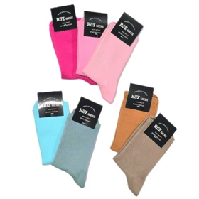 جوراب ساق بلند سوپر پنبه ساده-مچ طرح کبریتی 36-44