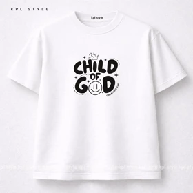 تیشرت باکسی 100٪ پنبه طرح CHILD | پارچه بادوام | کد 1436