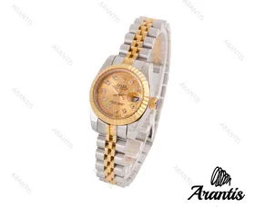 ساعت رولکس دیت جاست طلایی زنانه w-8563