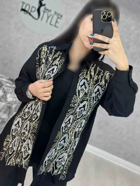 شومیز کنفی گلدوزی خارجی : 8700