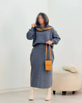 ست بلوز دامن بافت مدل ترگل کد 40198