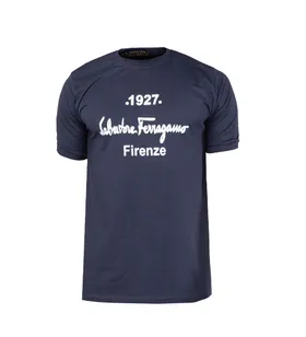 تیشرت Ferragamo یقه گرد مردانه پنبه ساده