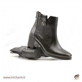 نیم بوت پاشنه زنانه دار چرم mrc2111-53