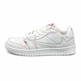 کفش کتانی مردانه مدل نایکی ترویس سفید دوخت قرمز Nike travis