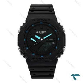 ساعت کاسیو جیشاک GA2100 مردانه مشکی عقربه آبی Casio-7622-G