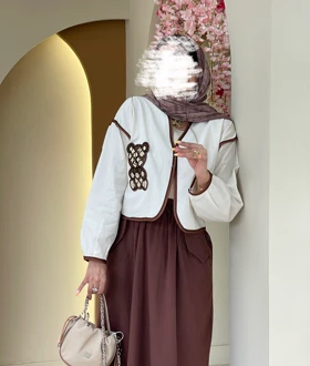 کت و دامن لینن نچرال
