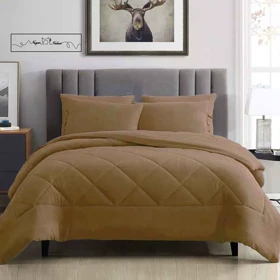 روتختی مینیمال کتان مخمل طرح لوزی نسکافه ای کد101600