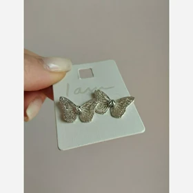 گوشواره پروانه ای سیلور