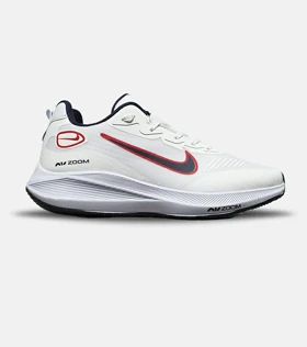 کفش کتانی مردانه و زنانه سفید سرمه ای قرمز NIKE air zoom مدل 8348