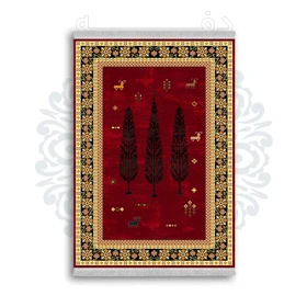 *جدید* فرشینه از جنس پارچه شانل مخمل ترک طرح فانتزی برند دفه کد 903