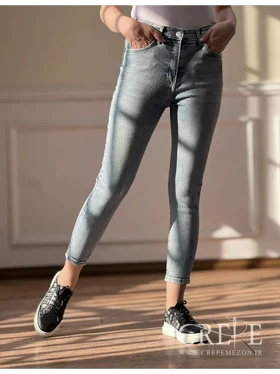 شلوار جین جذب آبی قد 90