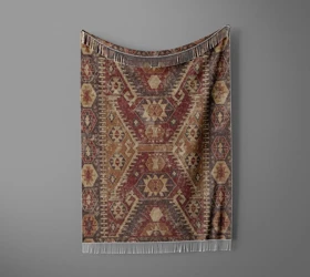 شال مبل ریش دار sofa shawl 285