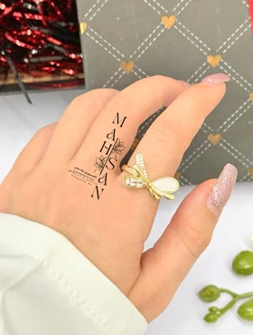 انگشتر زنانه پاپیون مجلسی کد X7081 هدیه خاص و جذاب