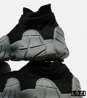 کفش راحتی مردانه مشکی طوسی بالنسیاگا مدل 6939