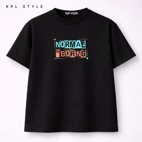 تیشرت باکسی صد درصد پنبه طرح نرمال نباش | یونیسکس (مناسب خانم‌ها و آقایان) | کد 1415