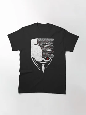 تیشرت وی فور وندتا | V for Vendetta - Mask _amp کد 249563