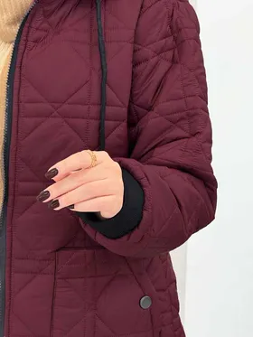 کاپشن لوزی دوزی دو جیب