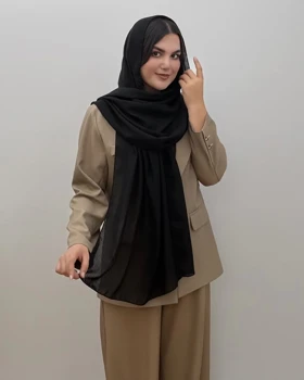 شال حریر مشکی مدل درختی