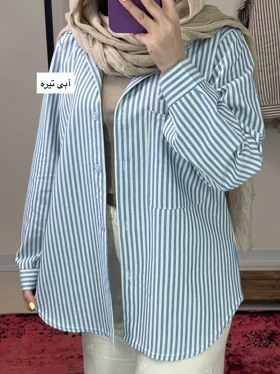 پیراهن دکمه دار یقه مردانه نخی