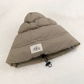 کلاه پافر Puffer Beanie Hat HA209 (خاکی)