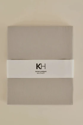 ملحفه دو نفره Karaca Home مدل Basic پنبه - طوسی