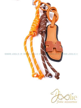 اویز کیف چارم بگ مدل هرمس کد C9100 (قهوه ای)