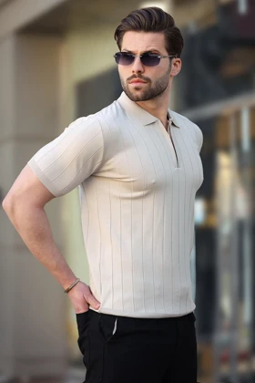 تیشرت یقه پولو مردانه اورجینال مدمکست madmext