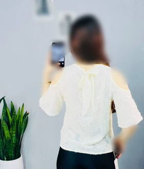 کراپ تاپ مجلسی زنانه گیپور سرشانه باز